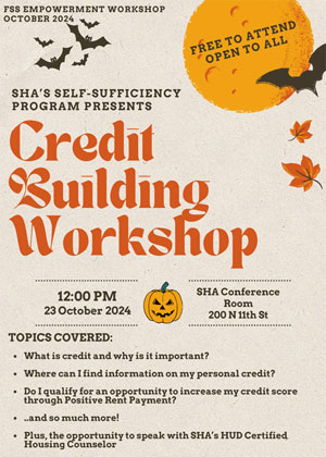 Flyer for Credit Building Workshop