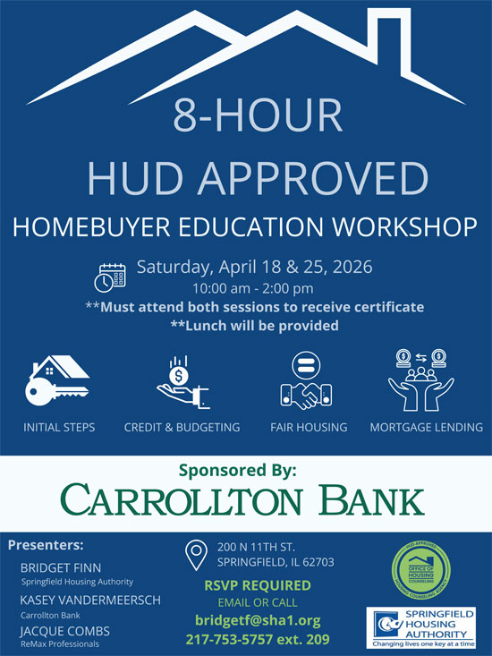 April 18 & 25, 2026 Homebuyer Education Workshop