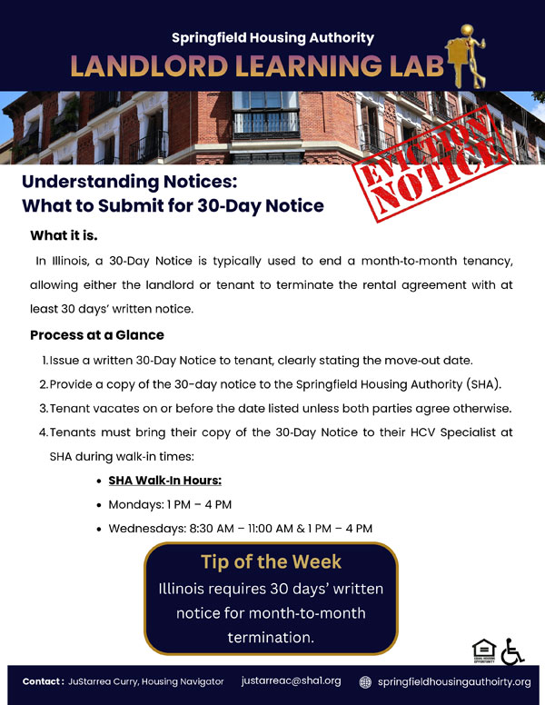 Understanding 30 day Notices