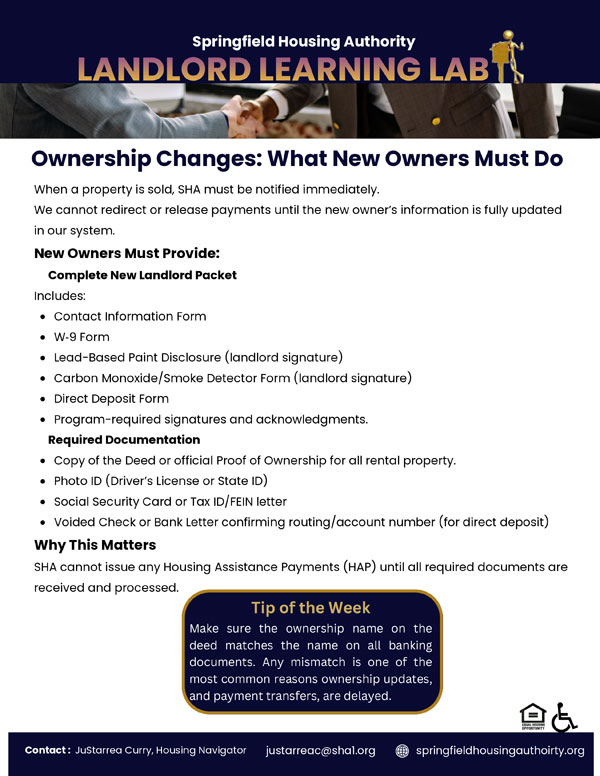 Ownership Changes Flyer